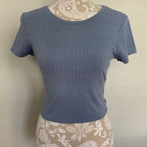 Blue Bozzolo crop top